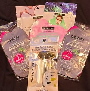 Jade Facial Roller with 7 Face Masks